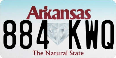 AR license plate 884KWQ