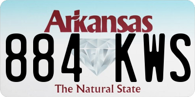 AR license plate 884KWS