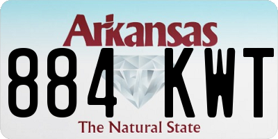 AR license plate 884KWT