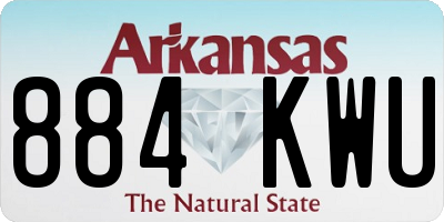 AR license plate 884KWU