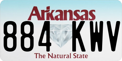 AR license plate 884KWV