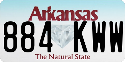 AR license plate 884KWW