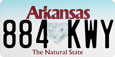 AR license plate 884KWY