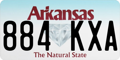 AR license plate 884KXA