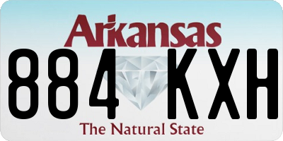 AR license plate 884KXH