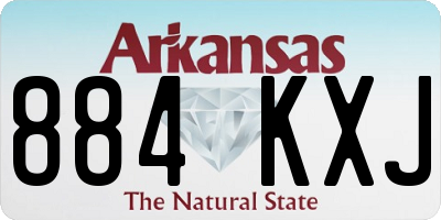 AR license plate 884KXJ