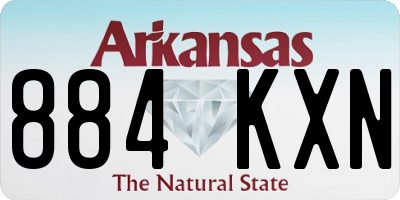AR license plate 884KXN