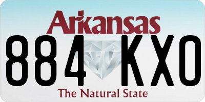 AR license plate 884KXO