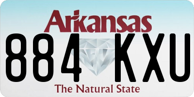 AR license plate 884KXU