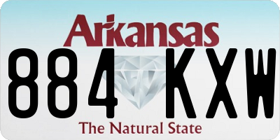 AR license plate 884KXW
