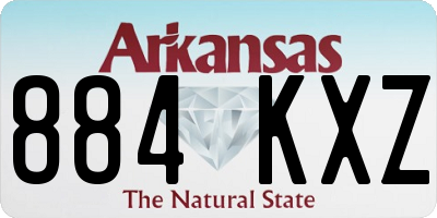 AR license plate 884KXZ