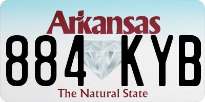 AR license plate 884KYB