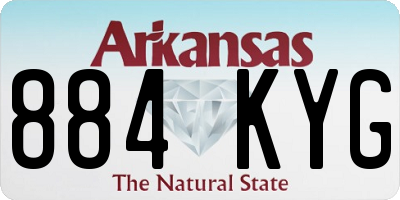 AR license plate 884KYG