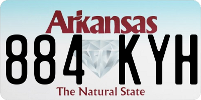 AR license plate 884KYH