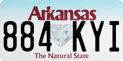 AR license plate 884KYI