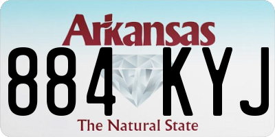 AR license plate 884KYJ