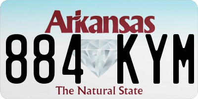 AR license plate 884KYM