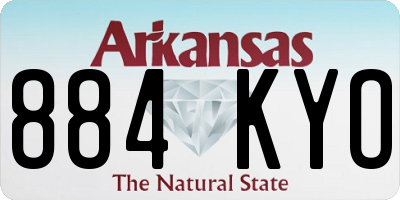 AR license plate 884KYO