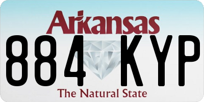 AR license plate 884KYP