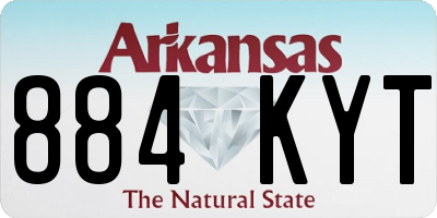 AR license plate 884KYT