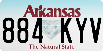 AR license plate 884KYV