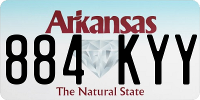AR license plate 884KYY