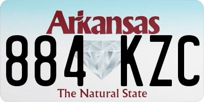 AR license plate 884KZC