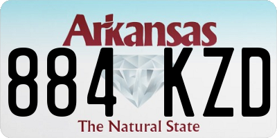 AR license plate 884KZD