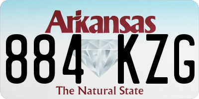 AR license plate 884KZG