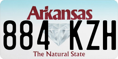 AR license plate 884KZH
