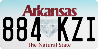 AR license plate 884KZI