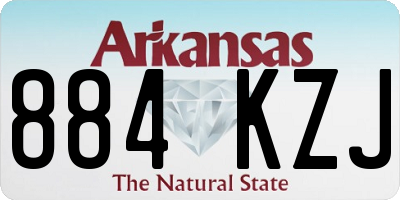 AR license plate 884KZJ