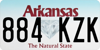 AR license plate 884KZK