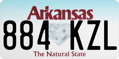 AR license plate 884KZL