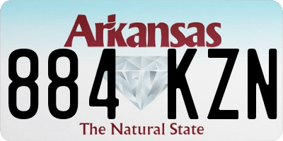 AR license plate 884KZN