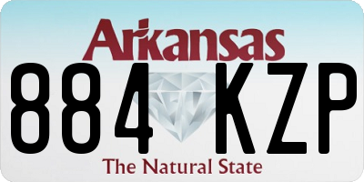 AR license plate 884KZP