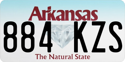 AR license plate 884KZS