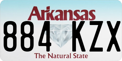 AR license plate 884KZX