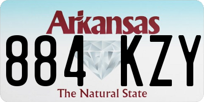 AR license plate 884KZY
