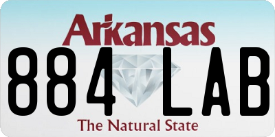 AR license plate 884LAB
