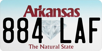 AR license plate 884LAF