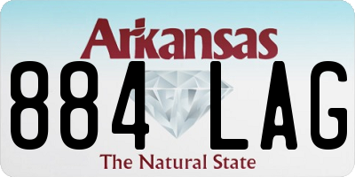 AR license plate 884LAG