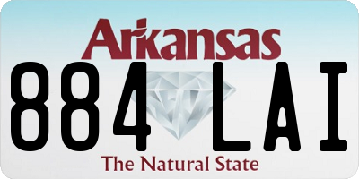 AR license plate 884LAI