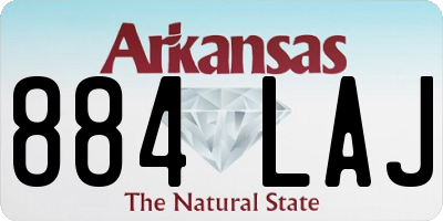 AR license plate 884LAJ