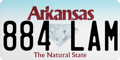 AR license plate 884LAM