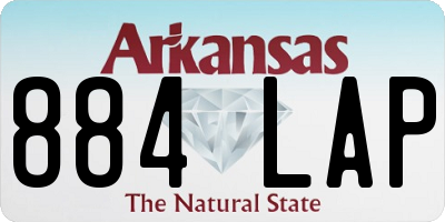 AR license plate 884LAP