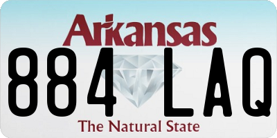 AR license plate 884LAQ