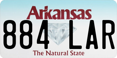 AR license plate 884LAR