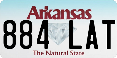 AR license plate 884LAT