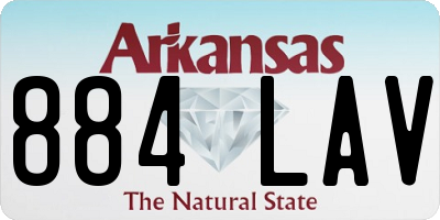 AR license plate 884LAV